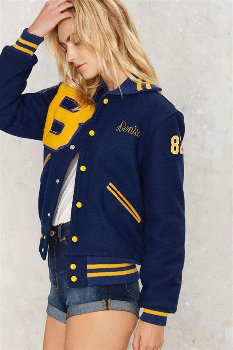 Pin By Black Leather Jacket On Womens Varsity Jackets Jacket Outfit Women Varsity Jacket