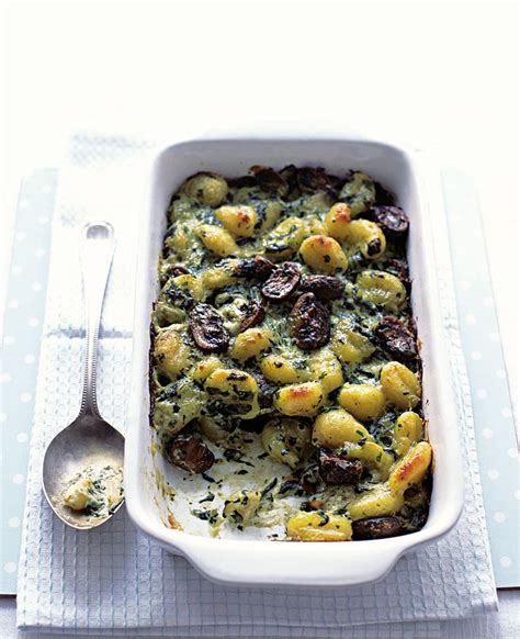 Baked Gnocchi With Spinach And Mushrooms Recipe
