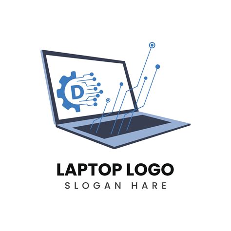 Creative Laptop Logo And Digital Tech Design Vector 22579797 Vector