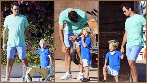 The girls also play a little bit, the world no. ROGER FEDERER ENJOYING WITH HIS TWIN SONS IN ITALY AFTER ...