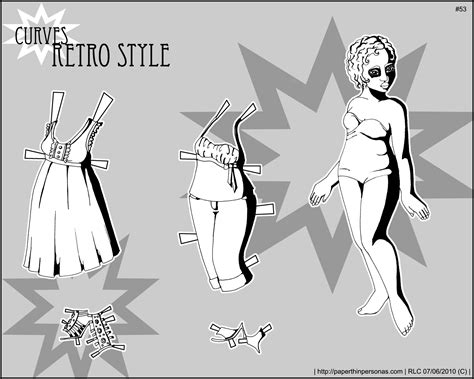 retro styled paper doll