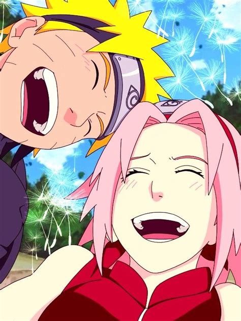 Naruto With Sakura Laughing Togetherteoria Narusaku People With