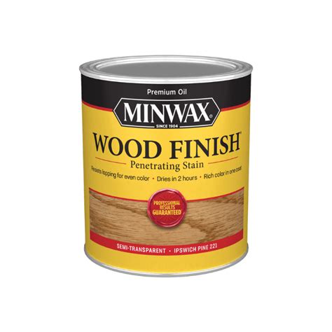 Minwax Wood Finish Semi Transparent Ipswich Pine Oil Based Wood Stain 1 Qt