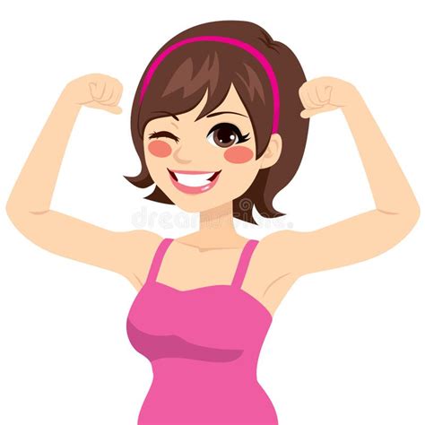 Strong Powerful Woman Stock Vector Illustration Of Arms 71880508