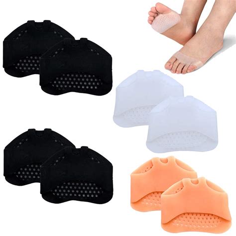 Buy 4 Pairs Metatarsal Pads Ball Of Foot Cushionssoft Gel Toe Separators Stretchersbreathable