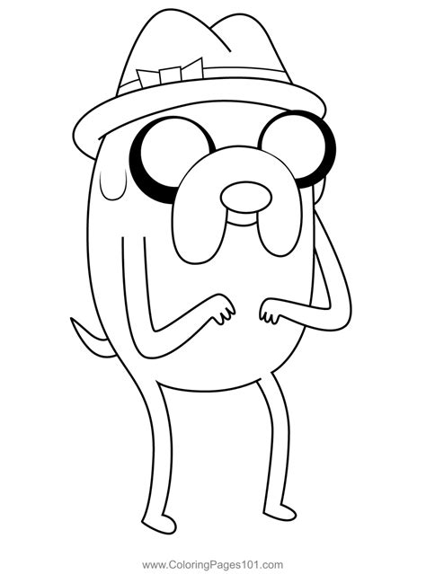 Jake The Dog Adventure Time Coloring Pages