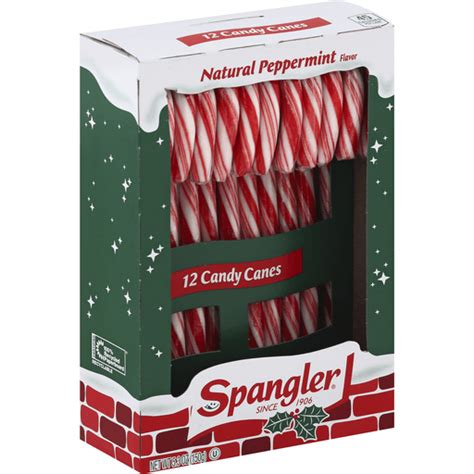 Spangler Candy Canes Peppermint Flavor Dulces Empacados Selectos