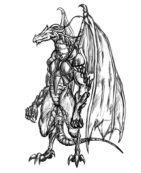 Humanoid Dragon By Sigmashiba On Deviantart