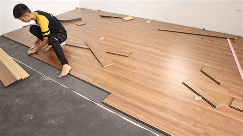 Hardwood Floor Install Process How To Line The Wooden Floor For