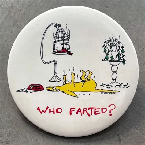 Vintage 1986 John Lamb Licensed Who Farted Button Pin Vintage Humor