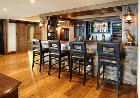 Some are also available in styles with open wine racks and storage, as well as those that have doors. The Cottage - Rustic - Home Bar - Toronto - by Parkyn ...
