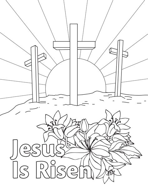 Jesus Is Risen Coloring Pages For Kids Learning How To Read