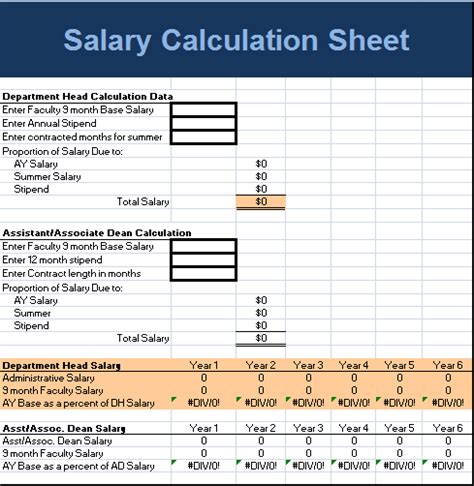 Salary Calculation Sheet Template As The Name Indicates Is A