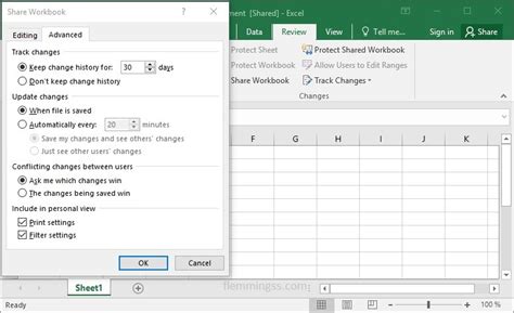 Create Shared Document Excel