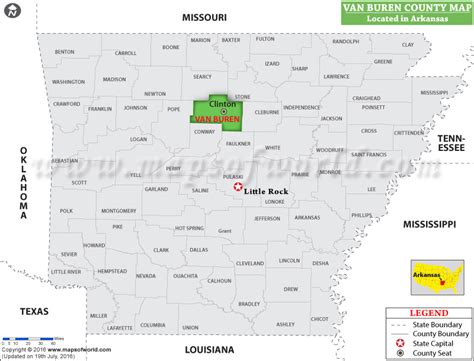 Van Buren County Map Arkansas