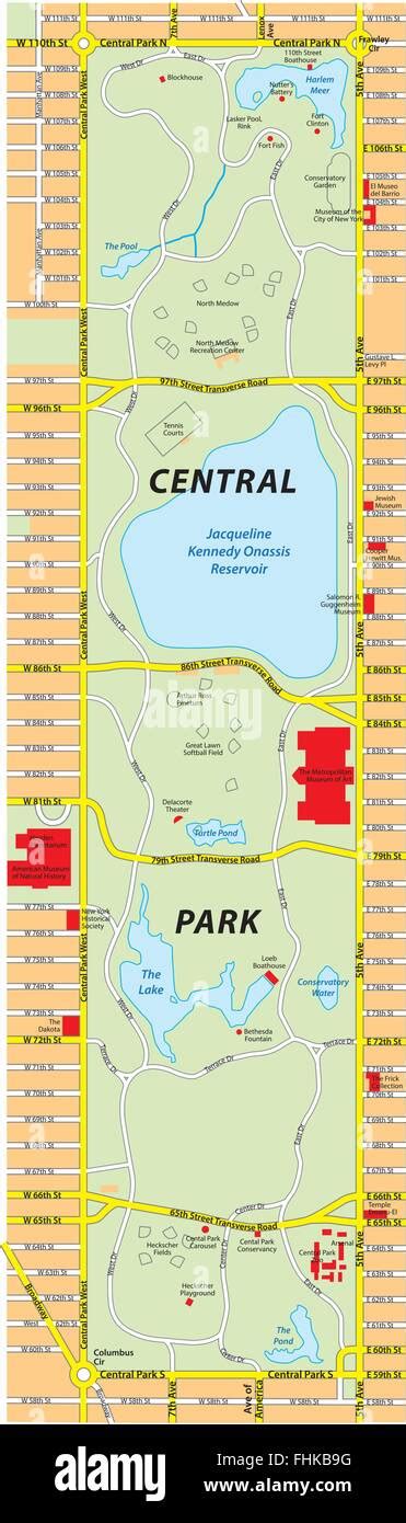 central park map, new york city Stock Vector Image & Art - Alamy