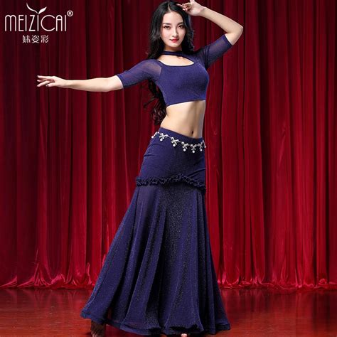 Lady Belly Dancing Dress Female Belly Dance Costumes Top Skirt Practice