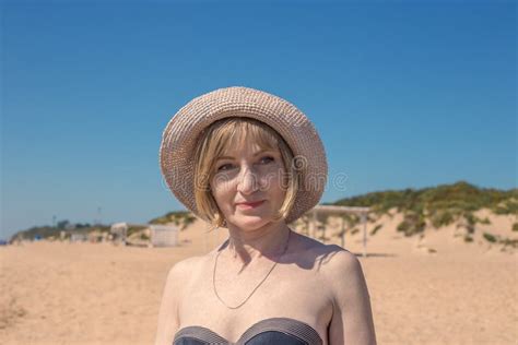 Mature Woman Bikini Beach Stock Photos Free Royalty Free