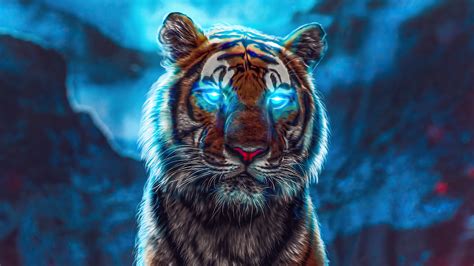 Tiger Glowing Eyes 4K 6 452 Wallpaper