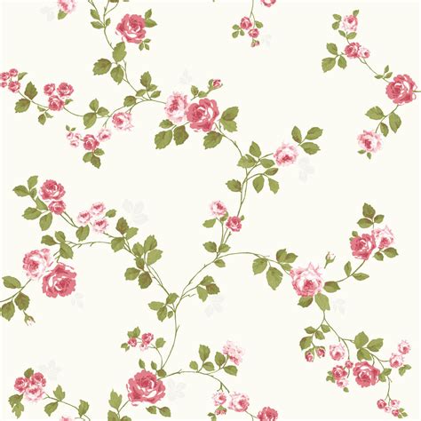 Luxury Shabby Chic Vintage Pink Floral Roses Trail Kitch