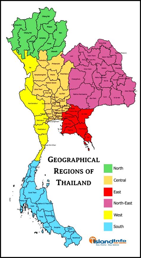 Thailand Regions Map