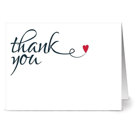 New 50 Blank Thank You Card