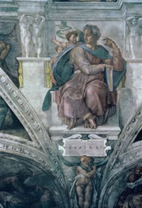 The Prophet Isaiah Michelangelo Buonarroti Fresco Sistine Chapel