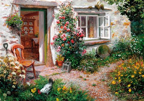 Just A Moment Cottage Art Country Cottage Cottage Painting
