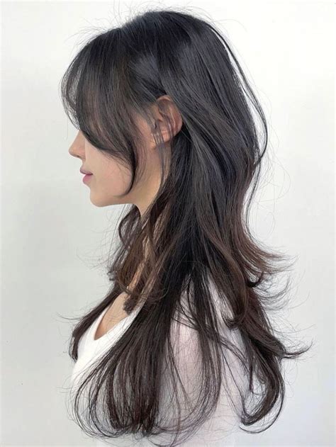 Korean Layered Haircut Hush Cut For Long Hair Hairstyles For Layered