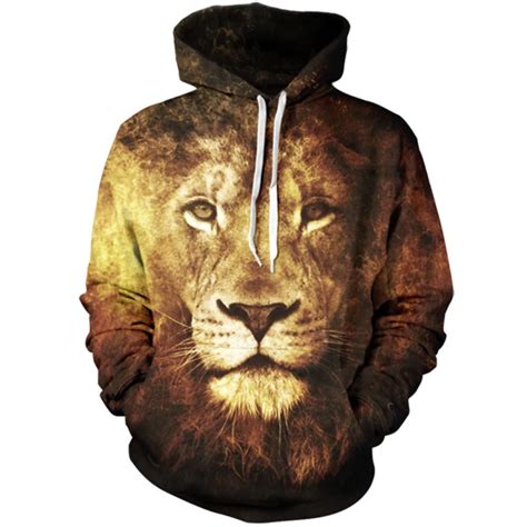 Dimensional Design Lion Hoodie Animal Prints 3d Hoodie Boys And Girls