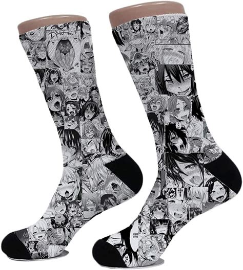 Japan Anime Ahegao Hentai Full Print Trouser Socks For Men