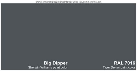 Sherwin Williams Big Dipper Tiger Drylac Equivalent RAL 7016