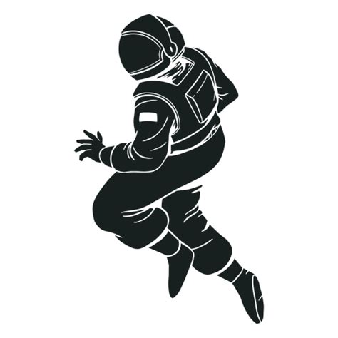 Stout Astronaut Pose Silhouette Transparent Png And Svg Vector File