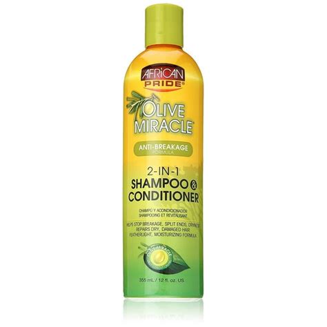 African Pride Olive Miracle 2 In 1 Shampoo And Conditioner 12 Ounce