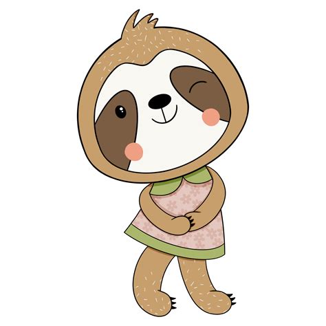 Cute Sloth Cartoon Design Character 9366888 Png