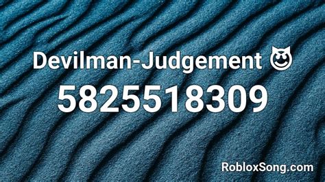 Devilman Crybaby Judgement 😈 Roblox Id Roblox Music Codes