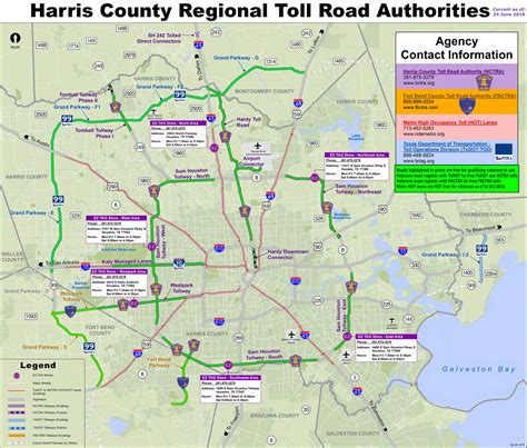 Map Of Harris County Texas Houston Area Toll Roads Free