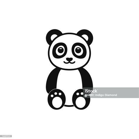 Cute Panda Bear Icon Vector Illustration Stock Illustration Download