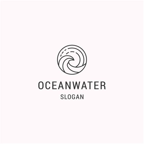 Ocean Water Logo Design Creative Idea Logos Designs Vector