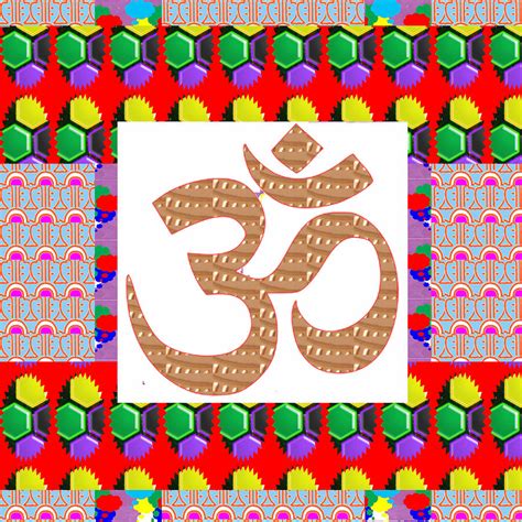 Om Mantra Ommantra Golden Art With Graphic Patchwork Art Painting By