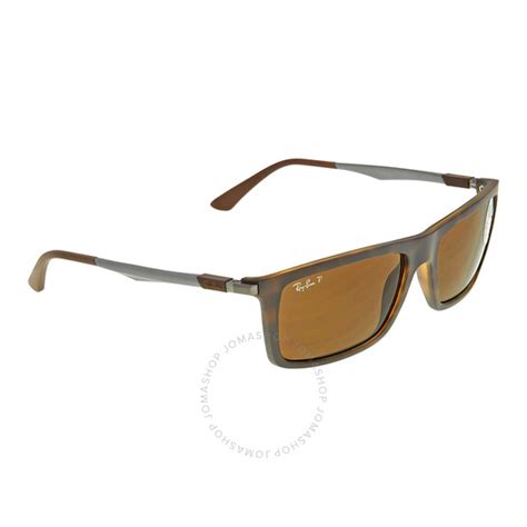 Ray Ban Ray Ban Active Rectangle Polarized Brown Classic B 15 Sunglasses Rb4214 609283 59