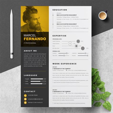 Free Infographic Resume Templates For Word