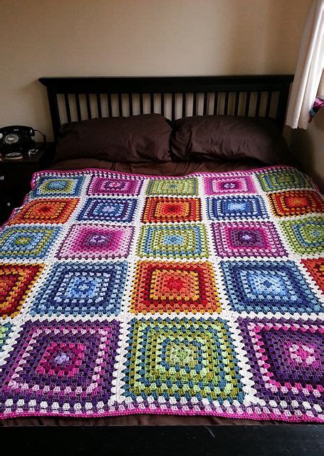 Tonal Granny Square Throw Pattern By Jenni Ford Crochet Granny Square