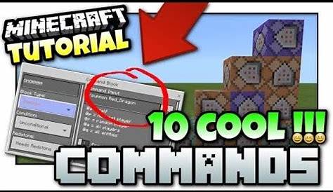 Minecraft - 10 COOL COMMANDS [ Easy Tutorial ] MCPE / Bedrock / Xbox