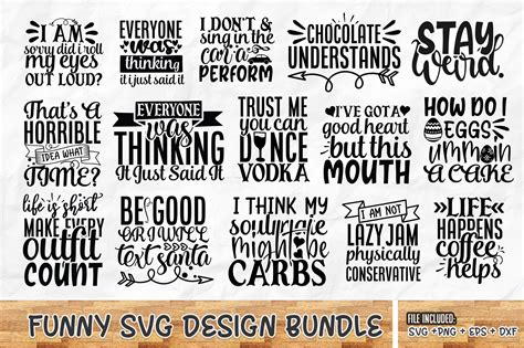 Funny Svg Bundlefunny Quotes Svgsayings Svgsvg Files For Cricut By