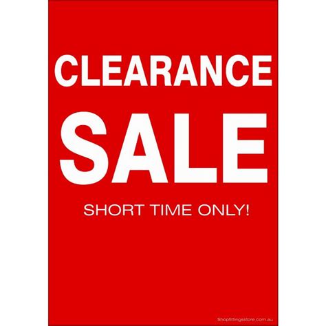 Clearance Sale Sign Cards Pack 5 Pack