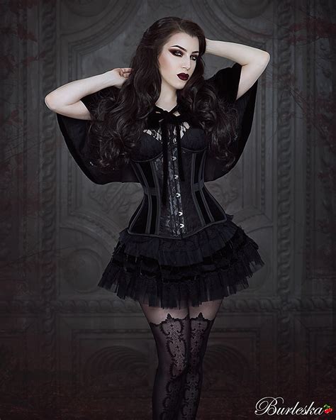 Gothicandamazing Model Threnody In Velvet Outfit Burleska Corsets Welcome To Gothic And
