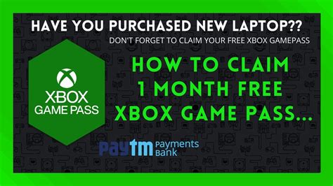 How To Claim Xbox Game Pass One Month Free Subscription From New Asus