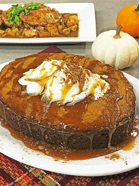 Crock pot pork chops hi! Slow cooker pumpkin cake recipe on TV | Crock pot desserts ...