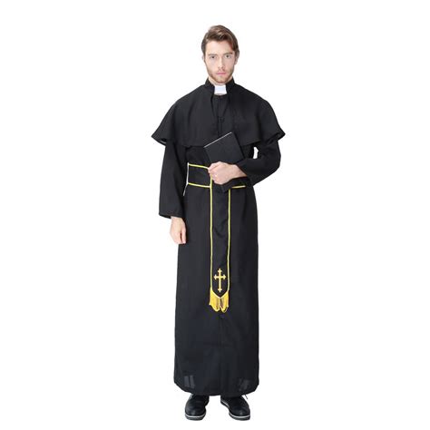 Adult Mens Deluxe Priest Costume For Halloweenstage Performanceparty Procosplayshop